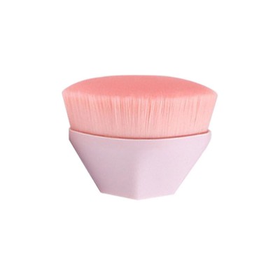 2020 New Arrivals Pink Polygon Professional Kabuki Makeup Foundation Flat Brush Private Label Valentine