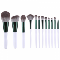 New Beauty Tools Glazed Makeup Brushes 12pcs Pure White High Quality Professional Soft Delicate Comfortable Not To Lose Hair Set