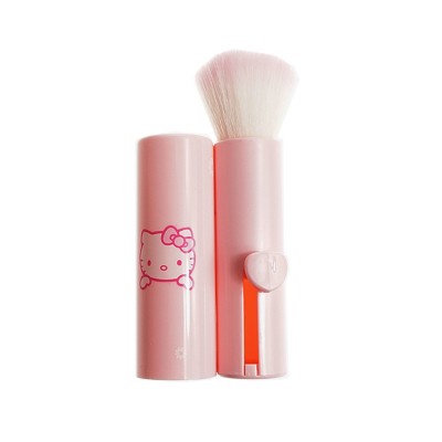 2020 Amazon Hot Selling Japanese Cute Cartoon Retractable Hello Kitty Blush Powder Cosmetic Makeup Brush For Travel Beauty