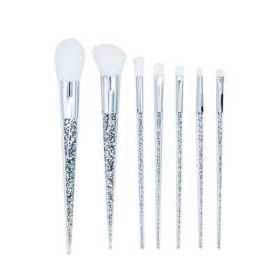 Hot Selling New Style Snow White Diamond 7pcs Makeup Brush Set Skin Beauty Glitter Crystal