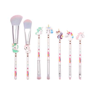 Japanese Cartoon Custom Logo Cute Pony 7pcs Makeup Brush Kit Beauty Cosmetic Set High Quality