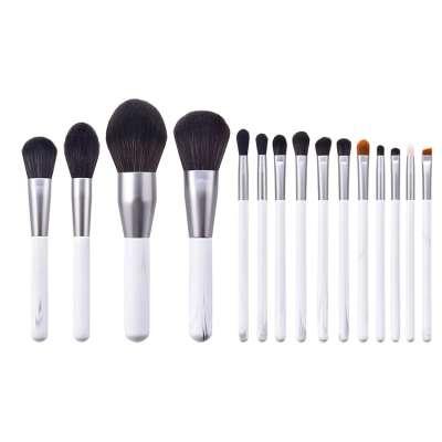 2020 New Style High Quality Wooden Handle 15pcs Cosmetic Tool Soft Nylon Fiber Luxury Beauty Makeup Brush Set