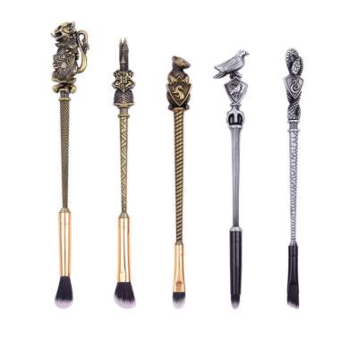 Ebay Amazon Hot Selling Harry Potter Metal 5pcs Eye Cosmetic Makeup Brush Set High Quality